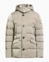 Moorer Man Puffer Grey Size 48 Polyamide In Gray