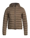 Moorer Man Puffer Khaki Size 36 Polyamide, Polyurethane In Multi