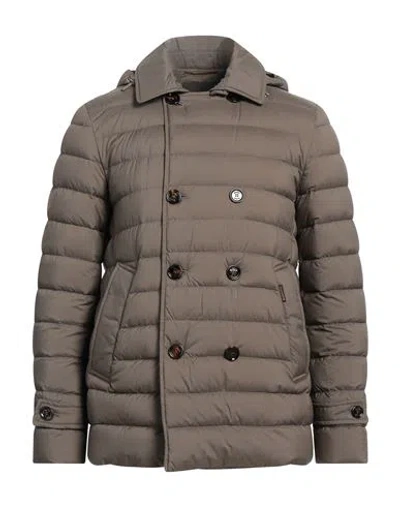 Moorer Man Puffer Khaki Size 44 Polyamide, Polyurethane, Virgin Wool In Beige