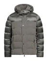 Moorer Man Puffer Khaki Size 50 Cotton, Cashmere, Polyamide, Wool, Acrylic In Gray