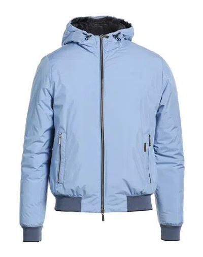 Moorer Man Puffer Light Blue Size 48 Polyester