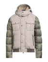 Moorer Man Puffer Light Grey Size 40 Polyester, Cotton, Polyamide, Wool, Acrylic In Gray