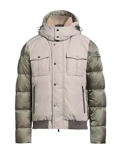 Moorer Man Puffer Light Grey Size 40 Polyester, Cotton, Polyamide, Wool, Acrylic In Gray