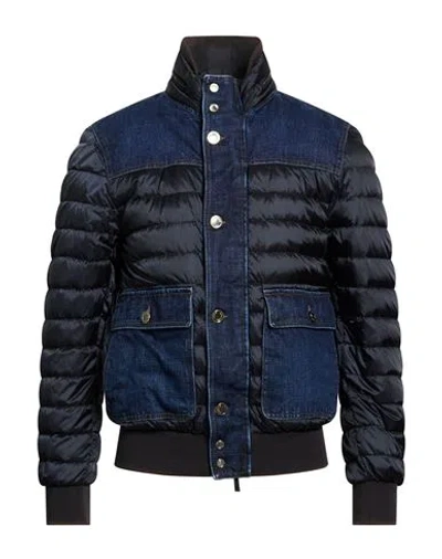 MOORER MOORER MAN PUFFER MIDNIGHT BLUE SIZE 38 COTTON, ELASTANE, POLYAMIDE