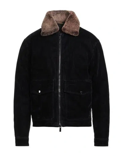 Moorer Man Puffer Midnight Blue Size 44 Cotton In Black