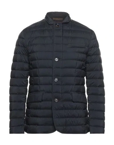 Moorer Man Puffer Midnight Blue Size 48 Polyamide, Polyurethane In Black