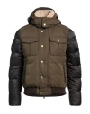 Moorer Man Puffer Military Green Size 40 Polyester, Cotton, Polyamide, Wool, Acrylic
