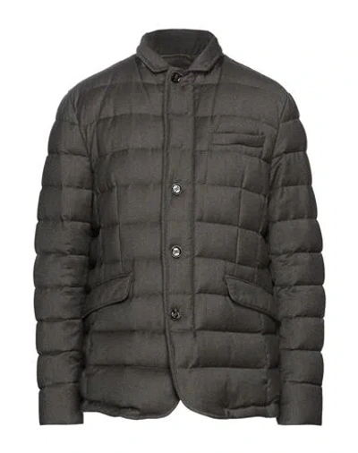 Moorer Man Puffer Military Green Size 46 Virgin Wool, Cashmere, Polyurethane In Gray