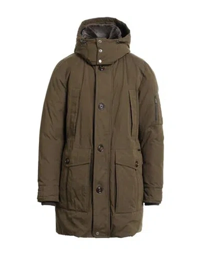 Moorer Man Puffer Military Green Size 50 Cotton, Polyester, Polyamide In Brown