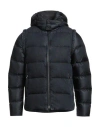 Moorer Man Puffer Navy Size 38 Cotton, Cashmere, Elastane, Polyamide In Blue