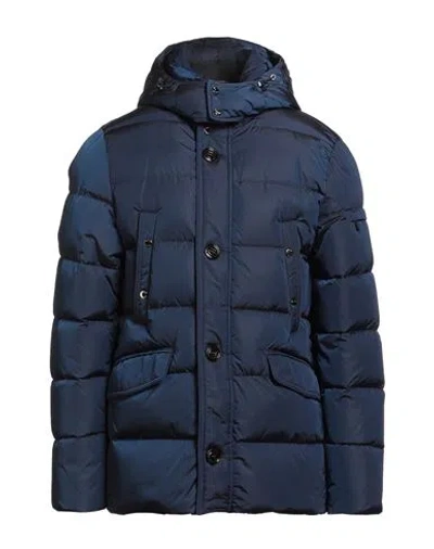 Moorer Man Puffer Navy Size 38 Polyamide In Blue