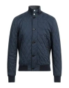 Moorer Man Puffer Navy Size 42 Polyamide, Polyurethane, Polyester In Blue