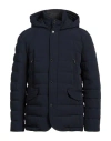 Moorer Man Puffer Navy Size 44 Polyamide, Polyurethane, Wool, Cashmere In Blue