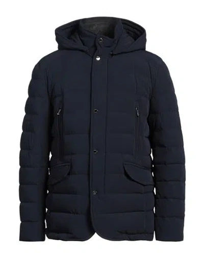 Moorer Man Puffer Navy Size 44 Polyamide, Polyurethane, Wool, Cashmere In Blue
