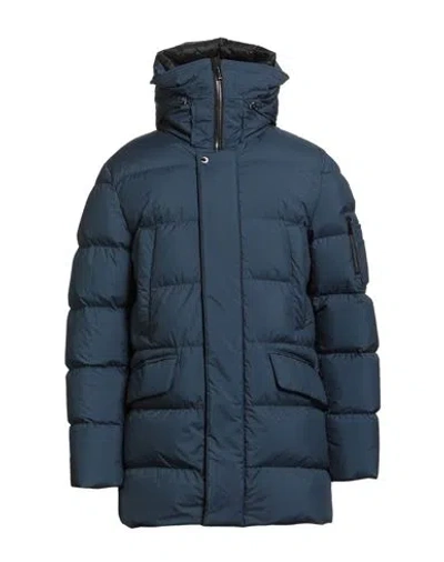 Moorer Man Puffer Navy Size 46 Polyester In Blue
