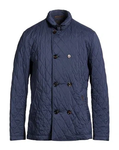 Moorer Man Puffer Navy Size 48 Polyamide, Polyurethane In Blue