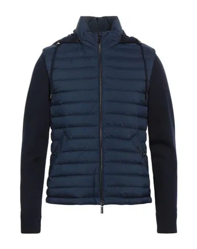 Moorer Man Puffer Navy Size 48 Polyamide, Polyurethane, Wool, Silk, Cashmere