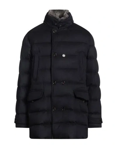 Moorer Man Puffer Navy Size 50 Wool, Cashmere, Shearling