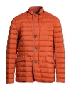 Moorer Man Puffer Rust Size 42 Polyamide, Polyurethane In Red