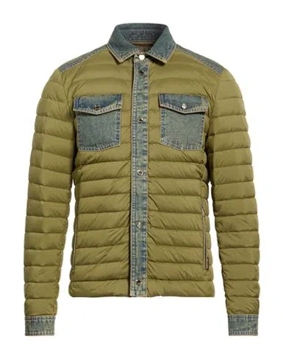 Moorer Man Puffer Sage Green Size 44 Polyamide, Cotton, Elastane