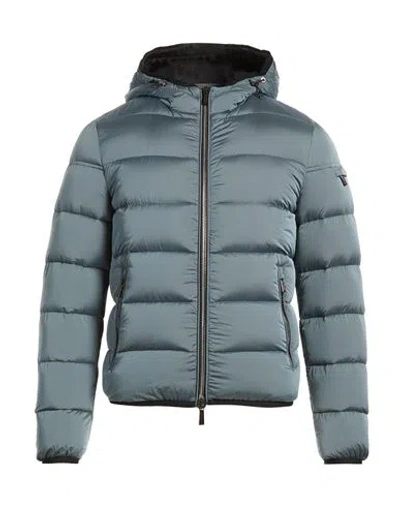 Moorer Man Puffer Slate Blue Size 34 Polyamide, Polyurethane