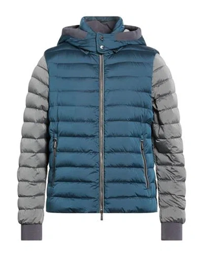 Moorer Man Puffer Slate Blue Size 38 Polyamide, Polyurethane