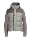 Moorer Man Puffer Taupe Size 36 Virgin Wool, Polyester In Gray