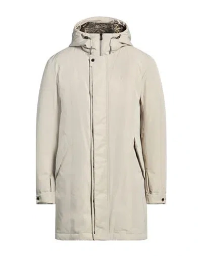 Moorer Man Puffer Taupe Size 40 Polyester, Cotton In Gray