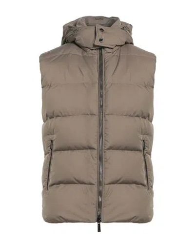 Moorer Man Puffer Taupe Size 40 Polyester, Wool, Acrylic, Lycra In Grey