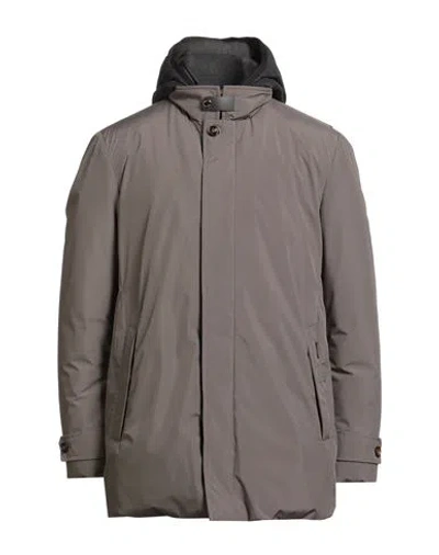 Moorer Man Puffer Taupe Size 48 Polyester In Gray