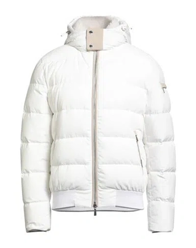 Moorer Man Puffer White Size 44 Polyester, Cotton, Lambskin, Wool, Elastane