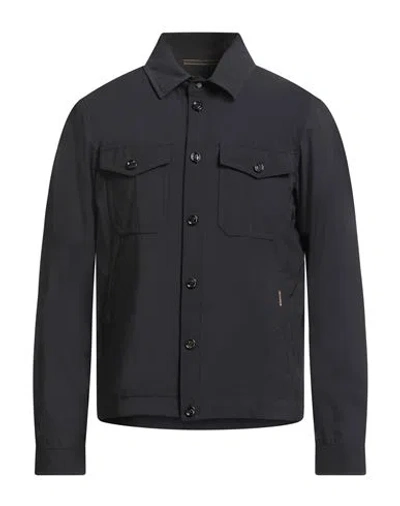 Moorer Man Shirt Black Size 42 Polyamide, Elastane