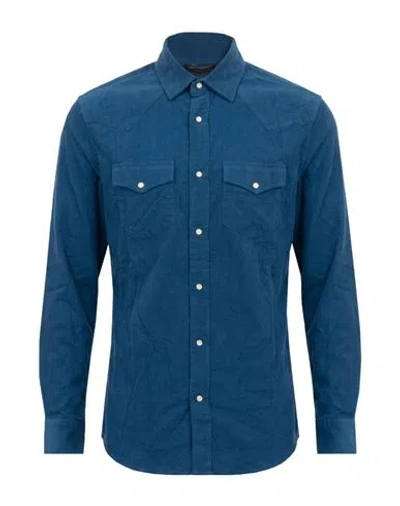 Moorer Man Shirt Blue Size 38 Cotton