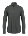 Moorer Man Shirt Dark Green Size 48 Cotton, Elastane
