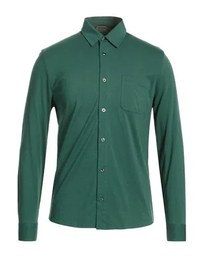 Moorer Man Shirt Green Size 36 Pima Cotton