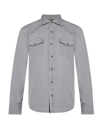 Moorer Man Shirt Grey Size 38 Cotton In Gray