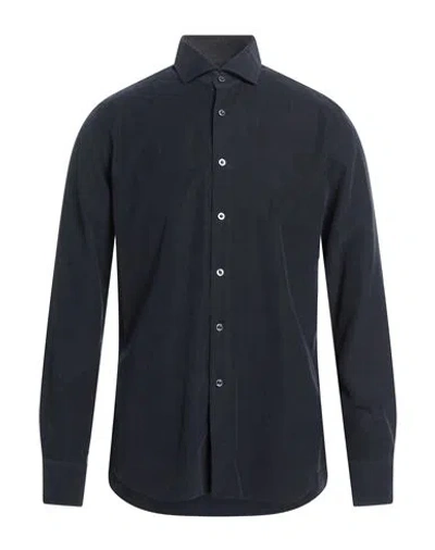 Moorer Man Shirt Midnight Blue Size 16 Cotton