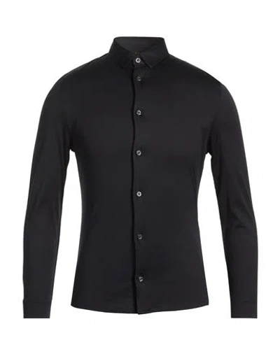 Moorer Man Shirt Midnight Blue Size 34 Cotton In Black