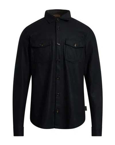 Moorer Man Shirt Midnight Blue Size 40 Wool, Polyamide