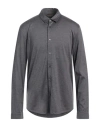 Moorer Man Shirt Taupe Size 50 Silk, Cotton In Grey