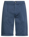 Moorer Man Shorts & Bermuda Shorts Navy Size 40 Cotton, Elastane In Blue