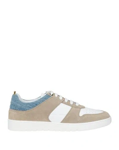 Moorer Man Sneakers Beige Size 9 Leather In Multi
