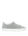 Moorer Man Sneakers Grey Size 9 Leather, Textile Fibers In Gray