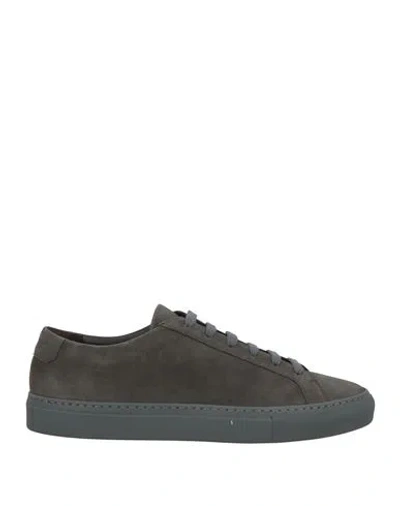 Moorer Man Sneakers Lead Size 6 Leather In Gray
