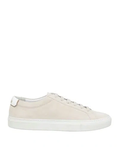 Moorer Man Sneakers Light Grey Size 7 Leather In Neutral