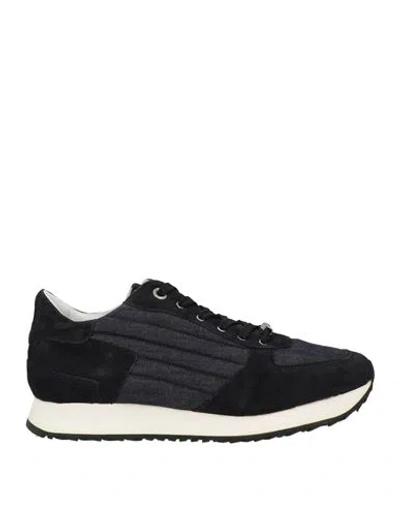 Moorer Man Sneakers Midnight Blue Size 13 Leather, Textile Fibers