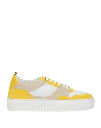 Moorer Man Sneakers Yellow Size 7 Leather In Multi