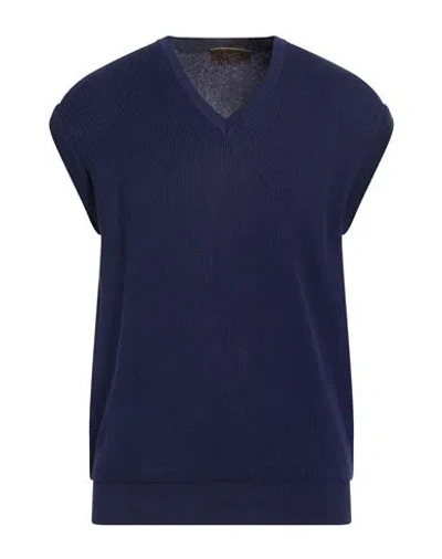 Moorer Man Sweater Blue Size 38 Cotton