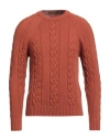 Moorer Man Sweater Brick Size 38 Cashmere In Red