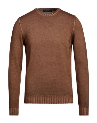 Moorer Man Sweater Brown Size 42 Virgin Wool